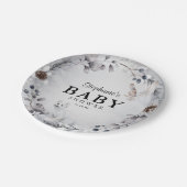 Winter Woodland Animals Aquarell Kinderdusche Pappteller (Schrägansicht)