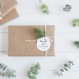 Winter Woodland Animals Baby Dusche Umschlag Aufkl Runder Aufkleber