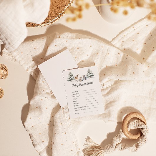 Winter Woodland Animals "Baby Predictions" Spiel