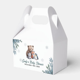 Winter Woodland Animals Baby Showbox Geschenkschachtel