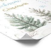 Winter Woodland Animals Birthday Milestone Photo Poster (Ecke)