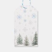 Winter Woodland Animals Birthday Thank You Geschenkanhänger (Rückseite)