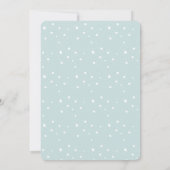 Winter Woodland Animals Blue Virtual Baby Dusche Einladung (Rückseite)