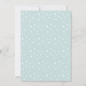 Winter Woodland Animals Blue Virtual Baby Dusche Einladung (Rückseite)