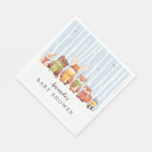 Winter Woodland Animals Boys Duschpapier Napkins Serviette (Ecke)