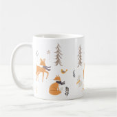 Winter Woodland Animals Folk Art Weihnachten Kaffeetasse (Links)