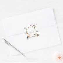 Winter Woodland Animals Forest Baby Dusche
