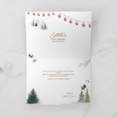 Winter Woodland Animals Forest Baby Shower Dankeskarte (Innenseite)