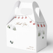 Winter Woodland Animals Forest Baby Shower Geschenkschachtel (Rückseite)