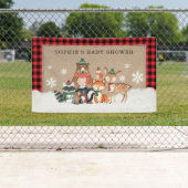 Winter Woodland Animals Kinderdusche Begrüßungs-Pa Banner (Insitu)