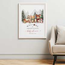 Winter Woodland Animals Kinderdusche Begrüßungszei