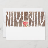 Winter Woodland Animals Kinderdusche Einladung (Rückseite)