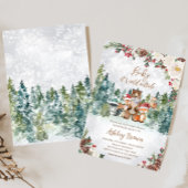 Winter Woodland Animals Kinderdusche Einladung