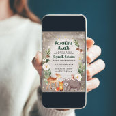 Winter Woodland Animals Kinderdusche Einladung