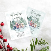 Winter Woodland Animals Kinderdusche Einladung