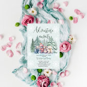 Winter Woodland Animals Kinderdusche Einladung