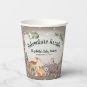 Winter Woodland Animals Kinderdusche Pappbecher (Rückseite)