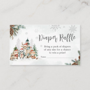 Winter Woodland Animals Kinderdusche Windelwanne R Begleitkarte