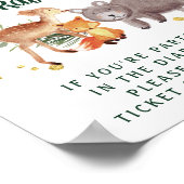 Winter Woodland Animals Kinderdusche Windelwanne R Poster (Ecke)