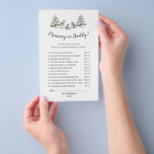Winter Woodland Animals Shower Mommy oder Daddy Ga Flyer (Handgriff)