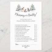 Winter Woodland Animals Shower Mummy oder Daddy Flyer (Vorne)