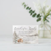 Winter Woodland Baby Boy Dusche Begleitkarte (Stehend Vorderseite)