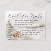 Winter Woodland Baby Boy Dusche Begleitkarte (Vorderseite)