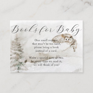 Winter Woodland Baby Boy Shower Books for Baby Begleitkarte