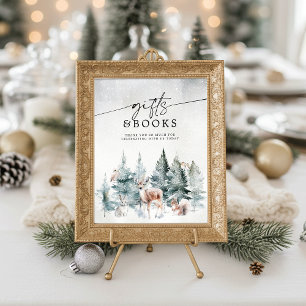 Winter Woodland Baby Cold Outdoor Geschenke & Büch Poster