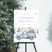 Winter Woodland Baby Dusche Begrüßungszeichen Poster