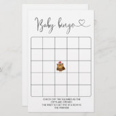 Winter Woodland Baby Dusche Bingo Spiel (Vorne/Hinten)