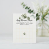 Winter Woodland Baby Dusche Bingo Spiel (Stehend Vorderseite)