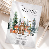 Winter Woodland Baby Dusche Einladung