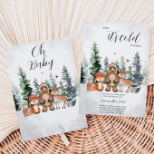 Winter Woodland Baby Dusche Einladung