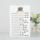 Winter Woodland Baby Dusche Ratet, wer Game (Stehend Vorderseite)