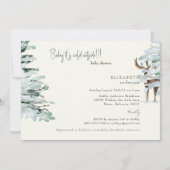 Winter Woodland Baby it's Cold Outside Baby Shower Einladung (Vorderseite)