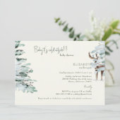 Winter Woodland Baby it's Cold Outside Baby Shower Einladung (Stehend Vorderseite)