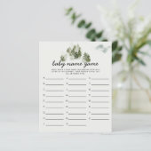 Winter Woodland Baby Name Dusche Spiel (Stehend Vorderseite)