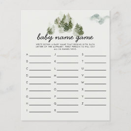 Winter Woodland Baby Name Dusche Spiel