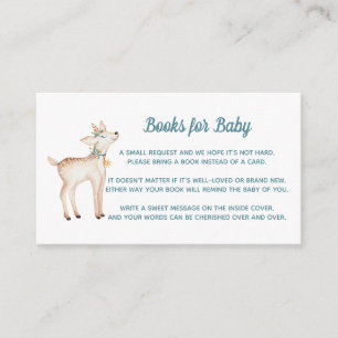 Winter Woodland Baby Showbücher für Babykarte Begleitkarte