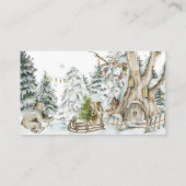 Winter Woodland Baby Showbücher für Babykarte Begleitkarte (Rückseite)