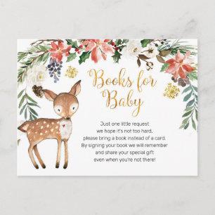 Winter Woodland Baby Showbücher für Babykarte Einladungspostkarte