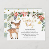 Winter Woodland Baby Showbücher für Babykarte Einladungspostkarte (Vorne/Hinten)