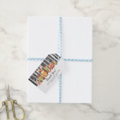 Winter Woodland Baby Showdusche Gefallen Tag Geschenkanhänger (Mit Garn)