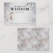 Winter Woodland Baby Shower Worte der Weisheit Begleitkarte (Vorne/Hinten)