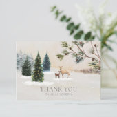 Winter Woodland Babydusche Danke (Stehend Vorderseite)