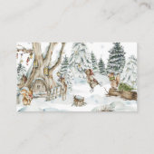 Winter Woodland Babydusche Windelwanne Begleitkarte (Rückseite)