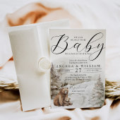 Winter Woodland Bären Thema Baby Boy Dusche Einladung