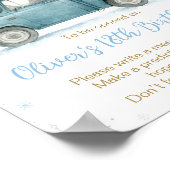 Winter Woodland Birthday Time Capsule Sign Poster (Ecke)