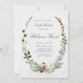 Winter Woodland Bridal Dusche Einladung (Vorderseite)